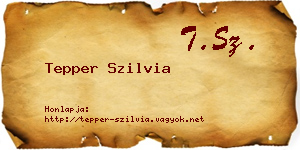 Tepper Szilvia névjegykártya